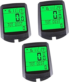 BESPORTBLE 3Pcs Bicicletas De Exercício Bicicleta De Exercício Bicicleta De Exercício Bicicleta Estatica Para Ejercicios Velocímetro De Luz Traseira Bicicleta Computador Tacômetro Bicicleta