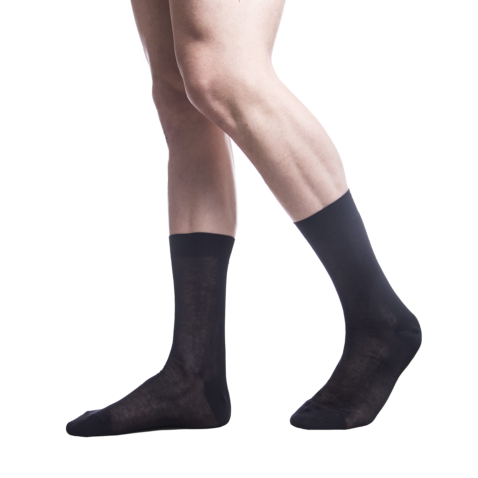 PETTI Artigiani Italiani - Calzini, Calze Uomo, Calzino Uomo, Calze Lunghe e Corte Uomo, 6 Paia Calze Uomo Filo di Scozia, 100% Made in Italy