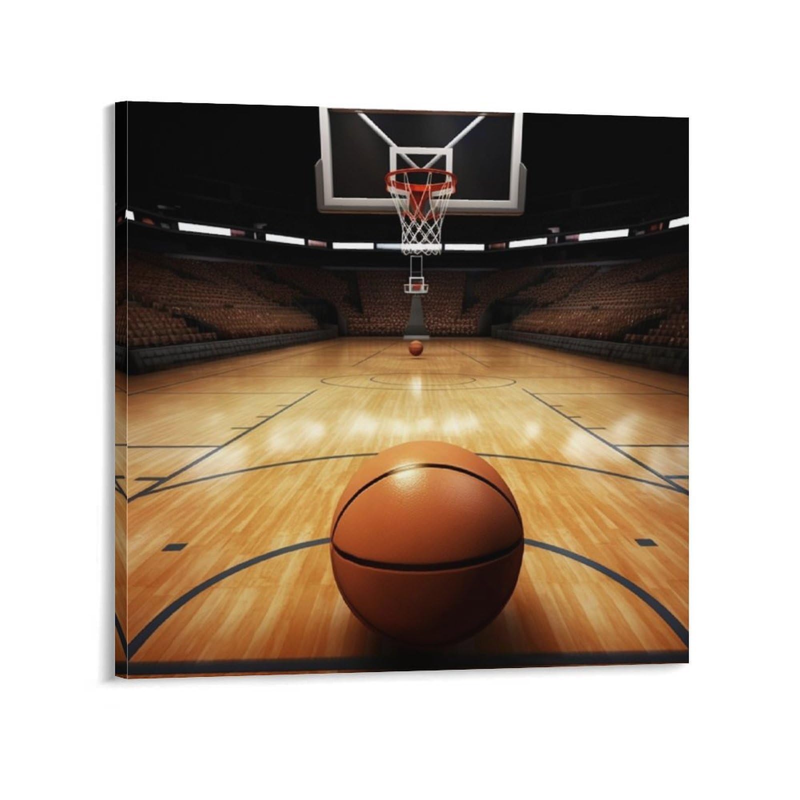Basketball Canvas Wall Art for Bedroom 12x12inch(30x30cm) Canvas Prints Artwork for Walls Modern Picture Artwork Painting for Living Room Aesthetic Wall Paintings for Bathroom Kitchen Office Decor