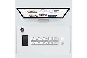 Glass MousePad Desk Mat For Desk - Tempered Glass Desk Protector