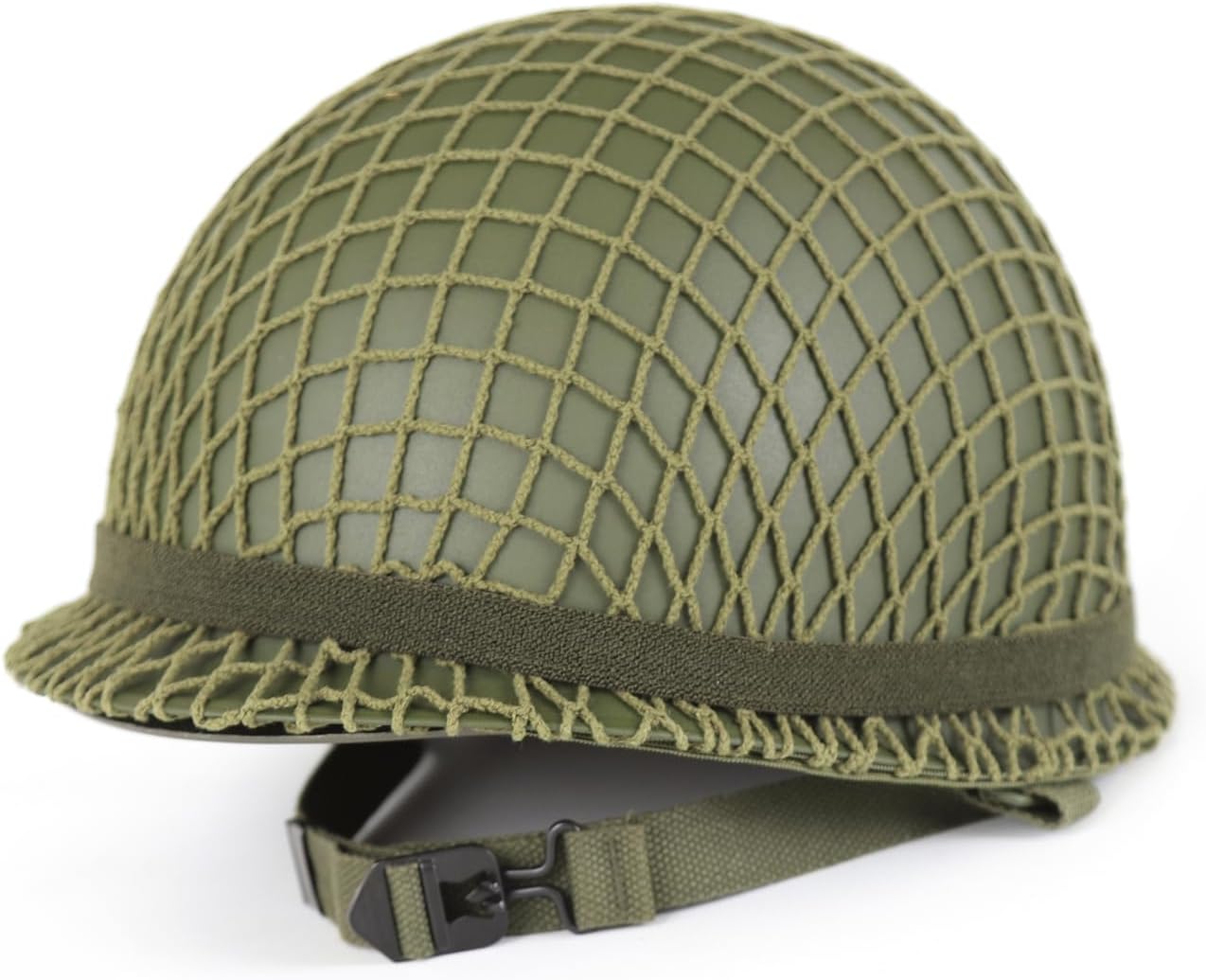 WW2 WWII US M1 Helmet Fixed Bale with Chin Strap WWII Style Double Shells Reproduction