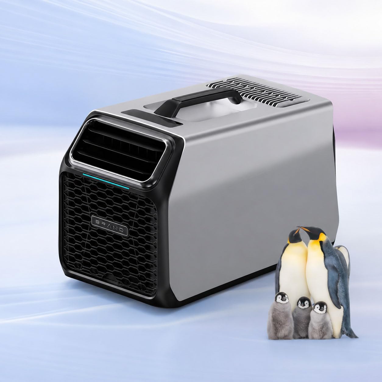 Diunaozi Grey Portable Tent Air Conditioner,3500 Btu Efficient Cooling, Mobile Camping Air Conditioner, Cooling + Dehumidify + Fan + Sleep Mode + Timer, For Tents, Truck, Rv Outdoor And Home Use Gray