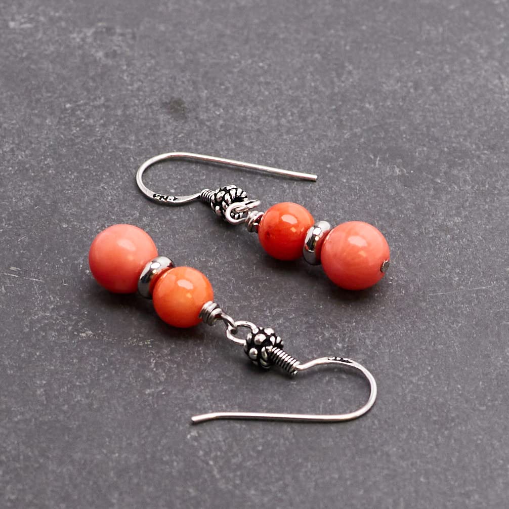 Orecchini da donna fatti a Mano con Doppia ietra preziosa e orecchini pendenti in argento sterling - Idee regalo per le donne