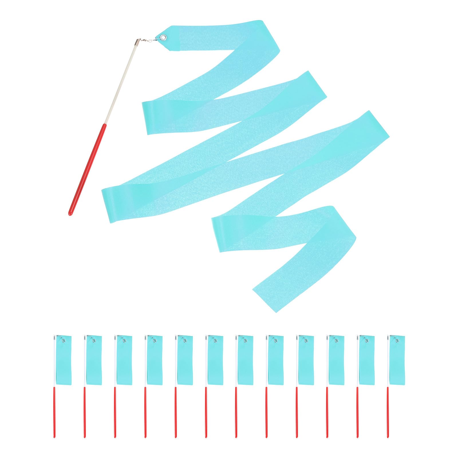 uxcell Dance Ribbon, Gymnastics Ribbon Twirling Ribbons for Birthday Party Streamers Decoration,Circus Carnival Ribbon with Sticks Wands