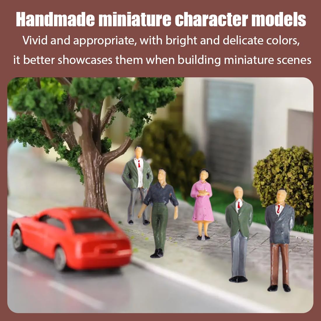NHQZ 13 Pezzi Mini Figurine Modello in Scala 1:50 dei Treni Architettonici, Figure di Persone Dipinte in Plastica