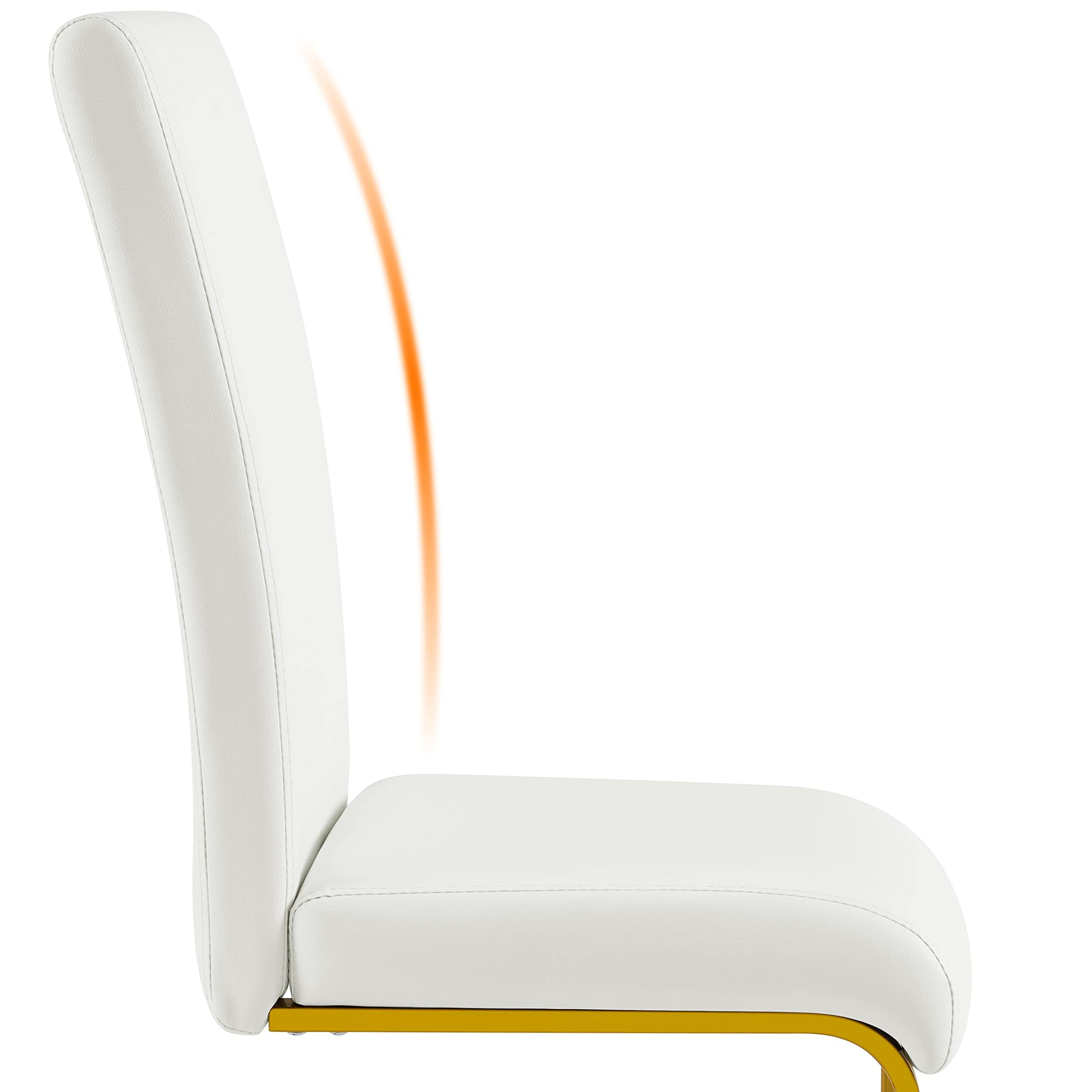 Yaheetech Set van 2 eetkamerstoelen, keukenstoel, schommelstoel, eetgroep, met hoge rugleuning, comfortabel gevoerd