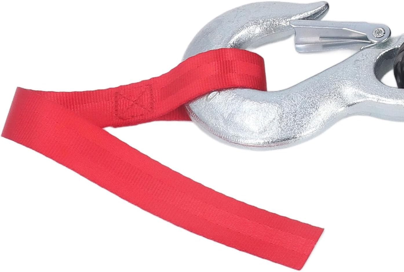 Synthetic Winch Rope 10mm x 30m, 12-Strand Woven Rope with Alloy Steel Hook, 18740 lbs Capacity, Towing Rope for Winches, Off-Road Recovery