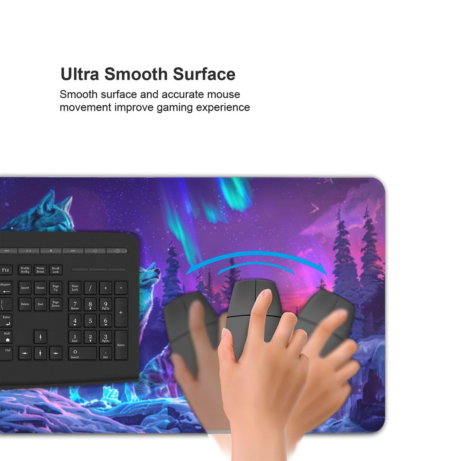 Amazon.co.jp: マウスパッド 900 x 300 x 3mm 狼 XXL 鼠标垫 風景 大型