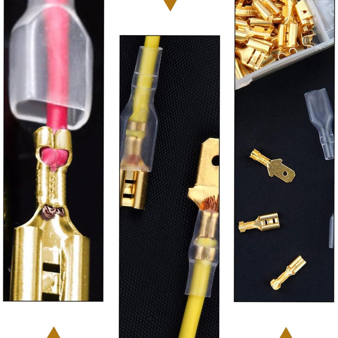 JOYELEC Kit 520 Pezzi Terminali Elettrici - Connettori A Crimpare Per Auto, 2.8/4.8/6.3mm - Foto 6