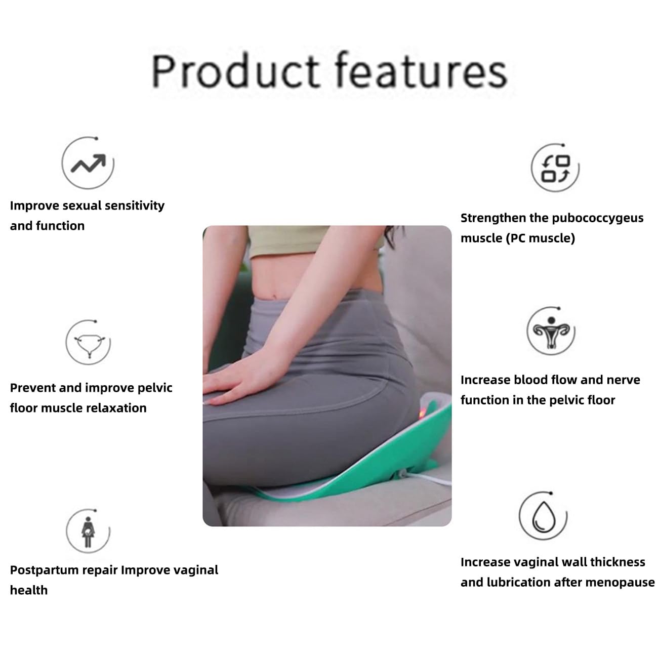 Dispositivo di rafforzamento del pavimento pelvico per le donne con controller e pantaloni speciali, batteria integrata da 2000 mAh, aiuta nella prevenzione del prolasso e nell'allenamento muscolare