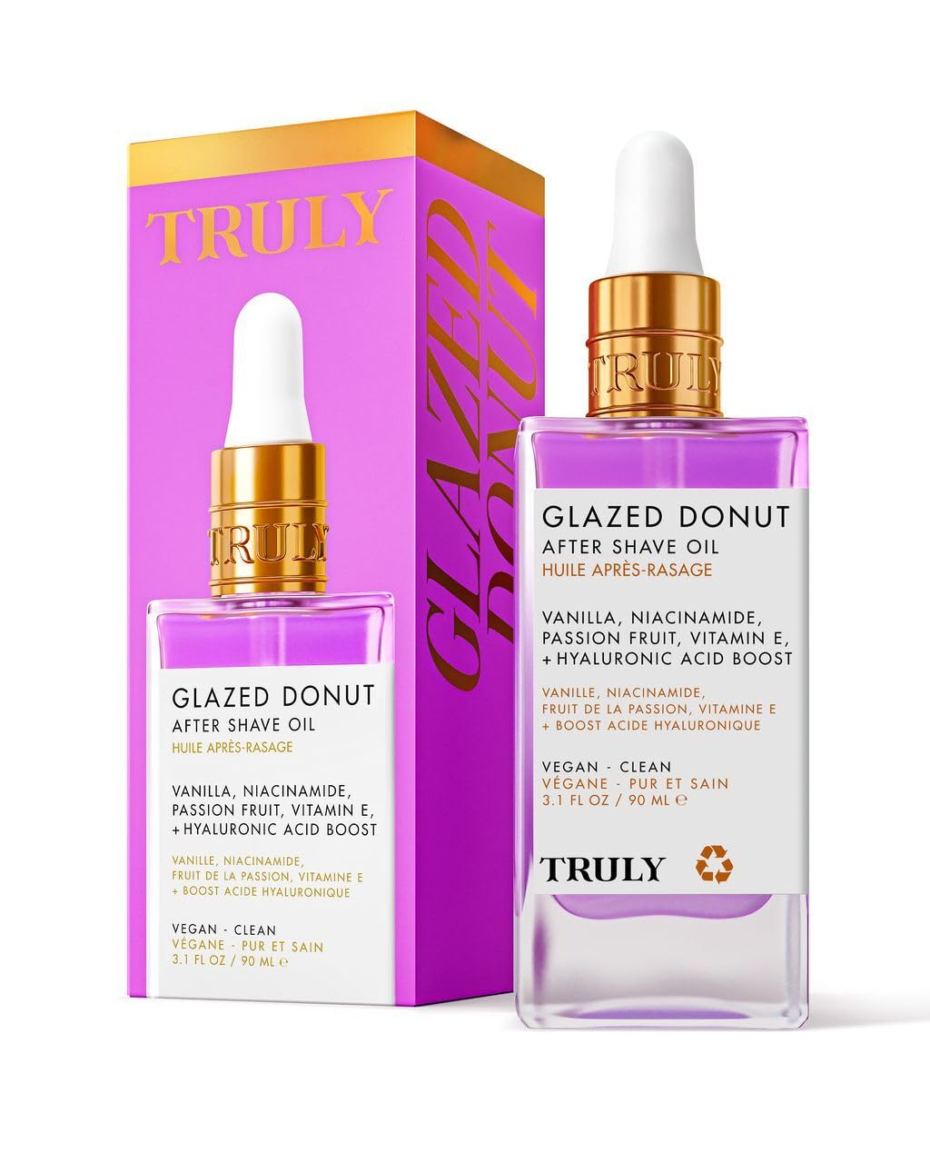 Truly Glazed Donut Shave Oil - Razor Bumps Treatment for Women, After Shave Oil For Women and Ingrown Hair Treatment for Bikini Area. After Shave for Women and Razor Bump Treatment - 3.1 OZ