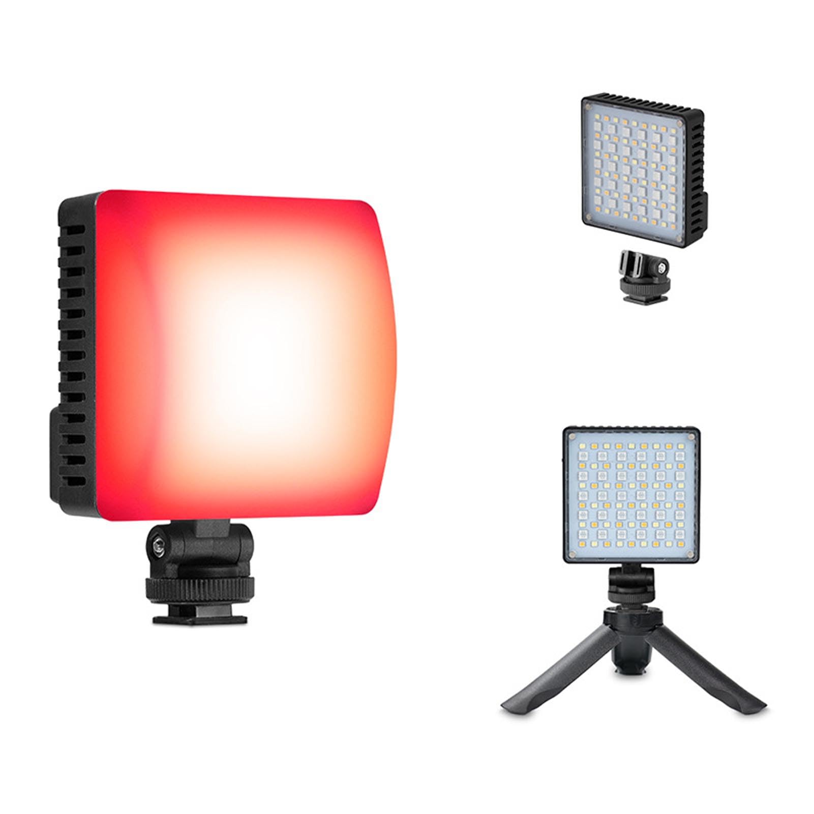 Fabater RGB-Videoleuchte, Tragbares Selfie-Licht, 0–360 Vollfarbe, CRI 95+, 1800–9000 K, LED, 2600 MAh, Wiederaufladbar, Clip-On-Fill-Beleuchtung für Fotografie, Videokonferenz