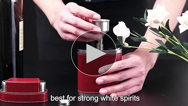Amazon.com | GENNISSY 8oz Hip Flask for Men - 304(18/8