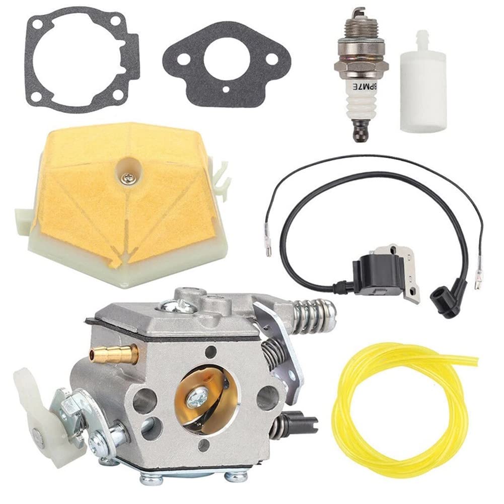 Kit de carburador Apto for H 50 51 55 61 254 257 261 262 266 268 272 Filtro de Aire de Motosierra Bobina de Encendido Juego de bujías Herramienta eléctrica carburador cortacésped
