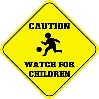 Caution Watch For Children Crossing Funny Novelty SignVinyl Sticker Decal 8