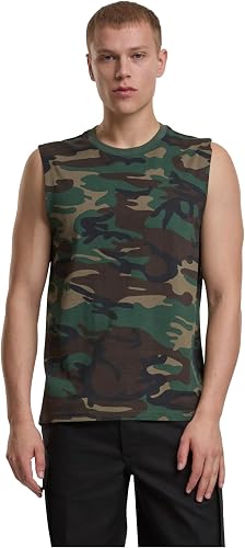 Brandit T-Shirt sleeveless, Color: woodland, Size: 3XL