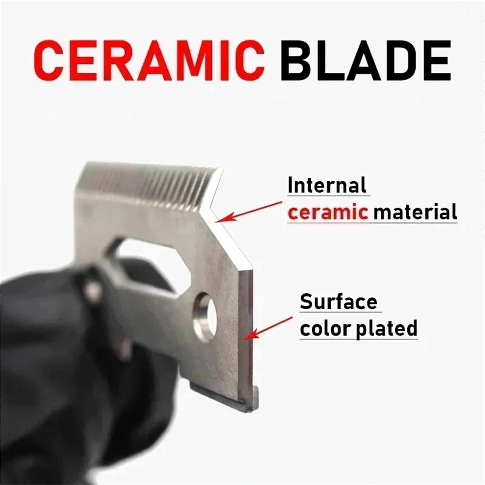 Lames De Coupe En Céramique, Compatibles Avec Les Tondeuses À Cheveux MADESHOW, M10/M5f/KM2296 ; Tête De Rechange Mobile(1 Piece)