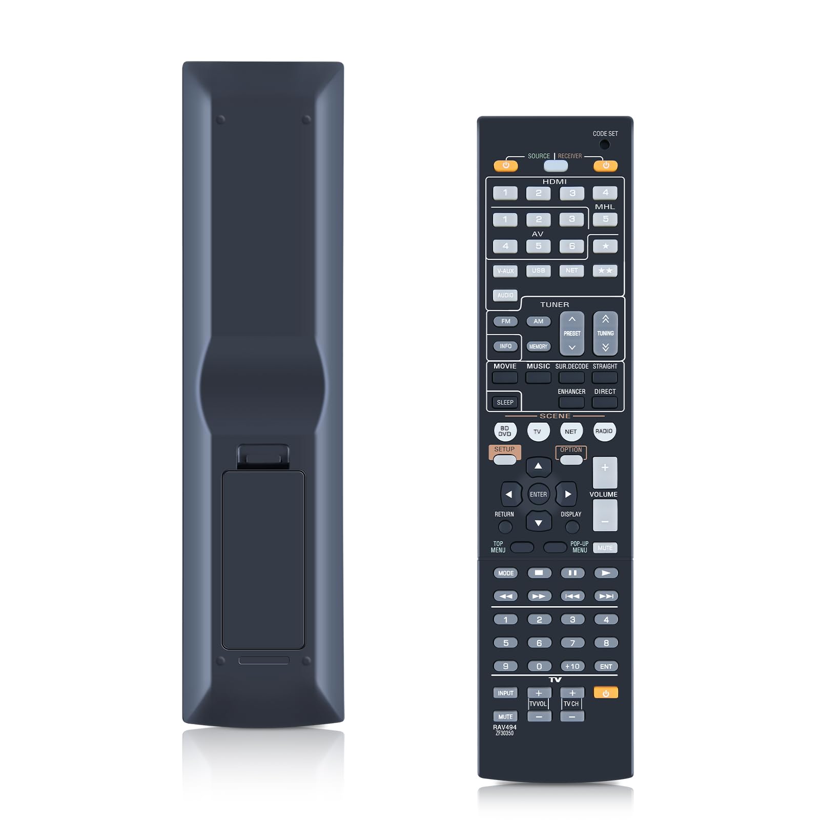 New RAV494 ZF30350 Remote Control Replacement for Yamaha AV Receiver RXV475 RXV475BL RX-V475 RX-V475BL HTR-4066 HTR4066