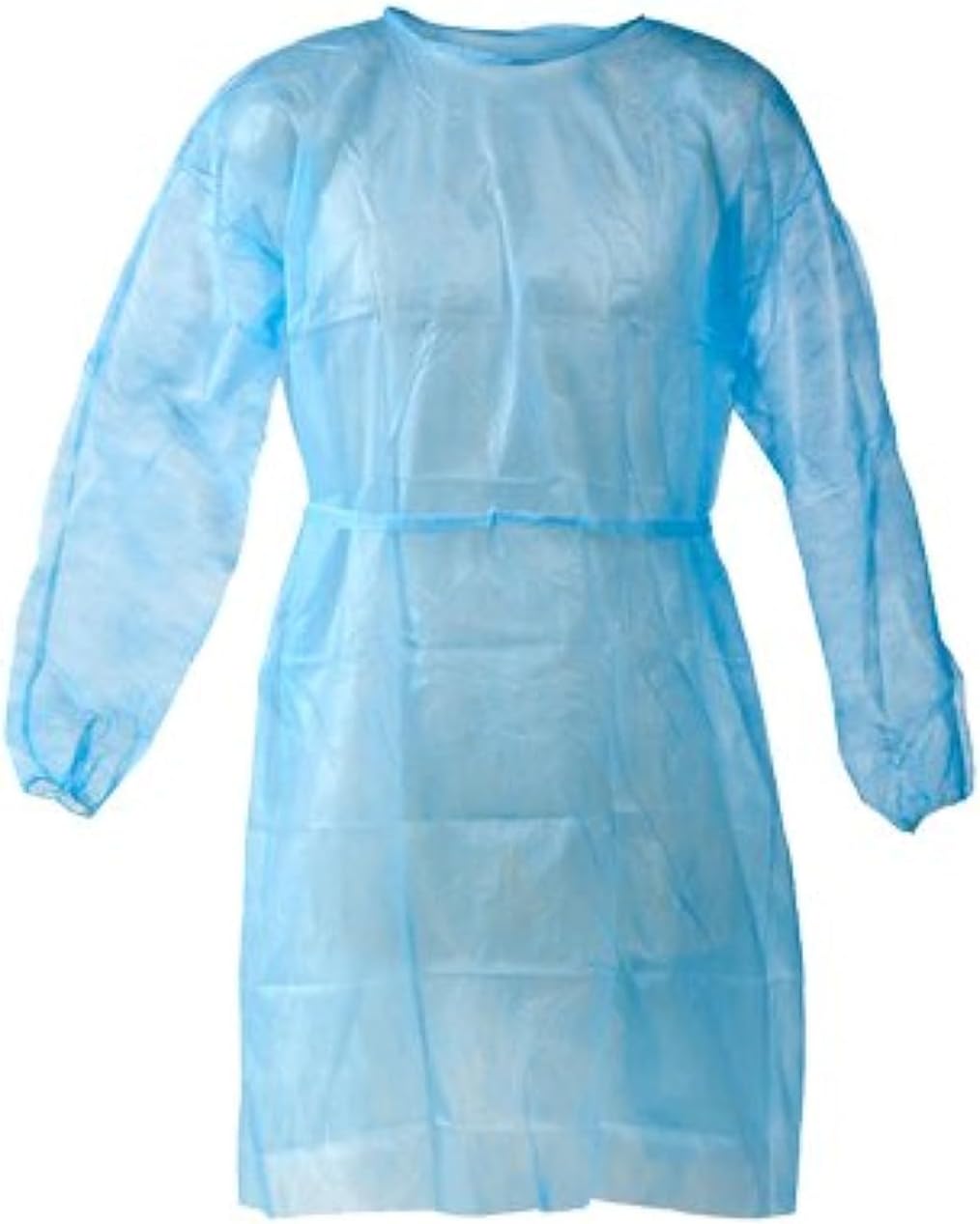 Personal Touch Health Care Apparel - Vestidos de aislamiento desechables azules de tamaño universal (OSFM) - La bata sin látex es resistente a los líquidos con puños de punto, vestidos médicos y EPI - Protección ideal (paquete de 10) Colombia