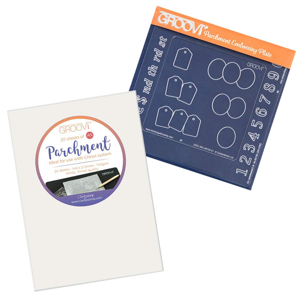 Claritystamp Groovi - Confezione Da 20 Inserti Quadrati A6 E Pergamena A5-image