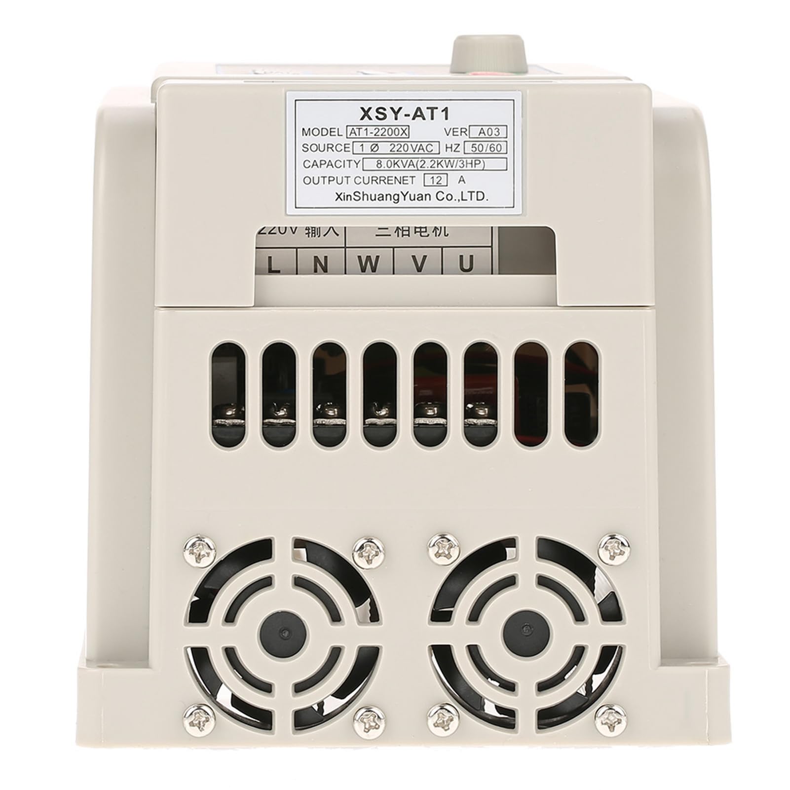 AT1-2200X Contrôleur de Vitesse d'Entraînement à Fréquence Variable Single-Phase 220V AC pour Moteur Triphasé de 2,2 kW