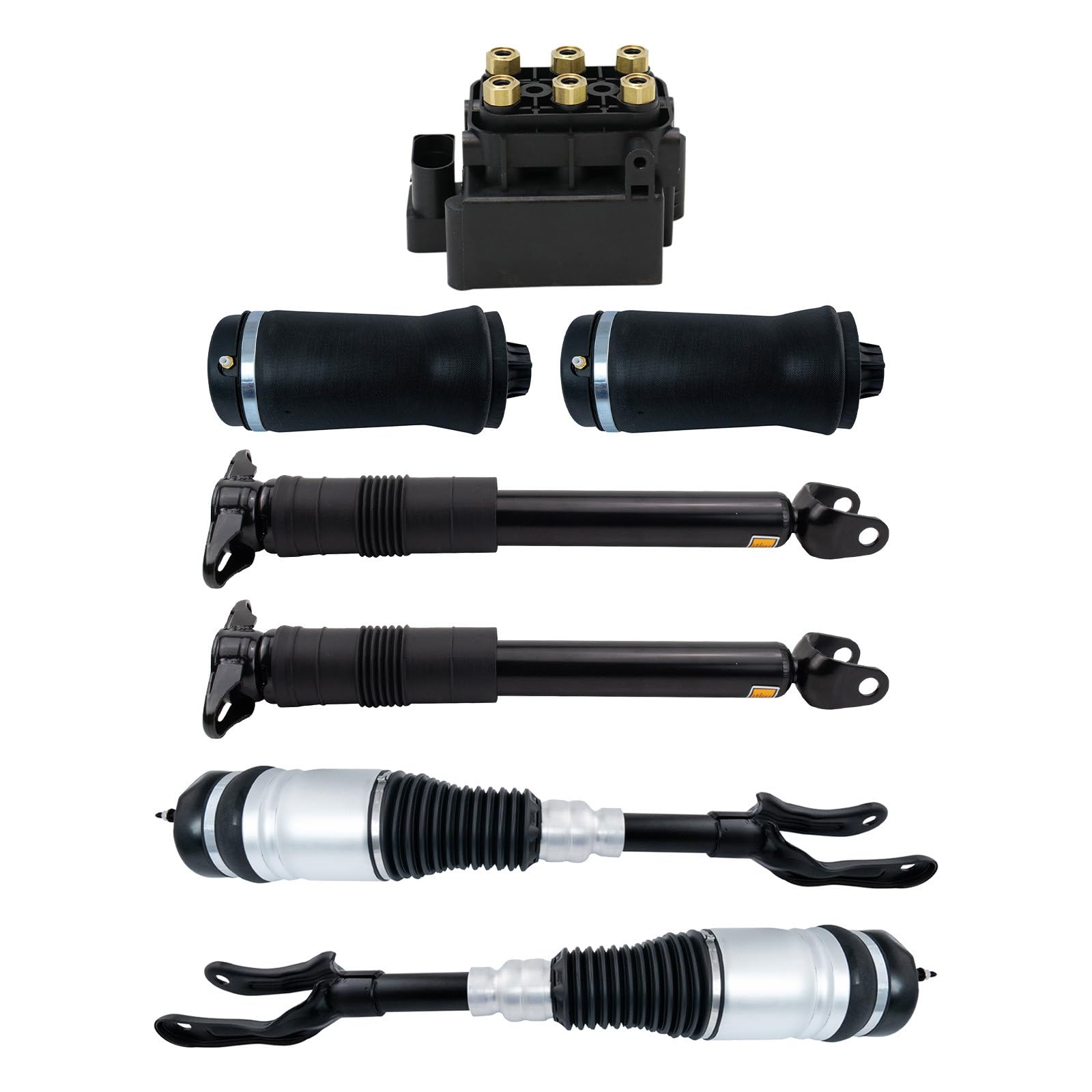 TRQ Front and Rear Air Suspension Kit Air Shock Spring Suspension Valve