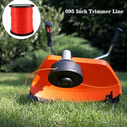 Miniatura 2 de Weed Eater String .095 - Línea de recortadora, carrete redondo de grado comercial de 5 libras, cuerda de 095 a 1377 pies (naranja)