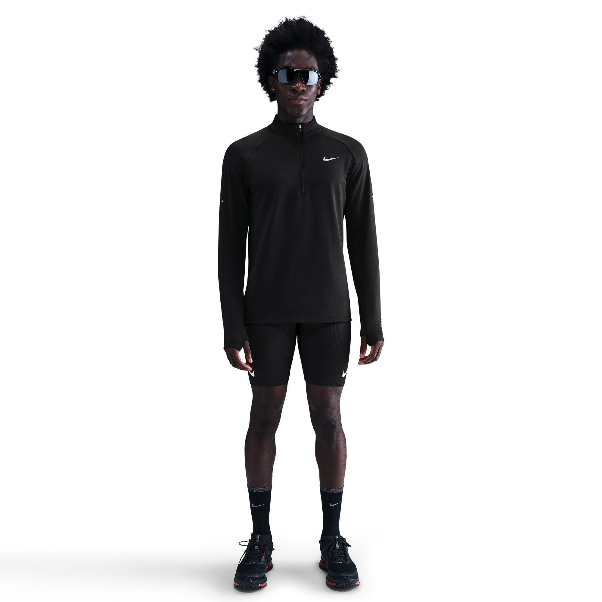 NIKE Górna część biegowa Mężczyźni Nike Stride Winterfestes Therma-fit Repel Laufoberteil Mit Halbreißverschluss Für Herren