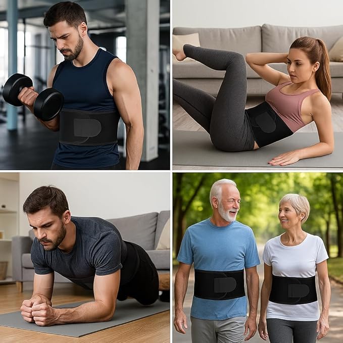 Image of Sweat Belt for Men & Women | Made of Neoprene Waist Belt for Fat Burner | Waist Belt for Tummy Exercise | Sweat Belt for Fat Loss, Posture Support & Core Workout (Free Size)