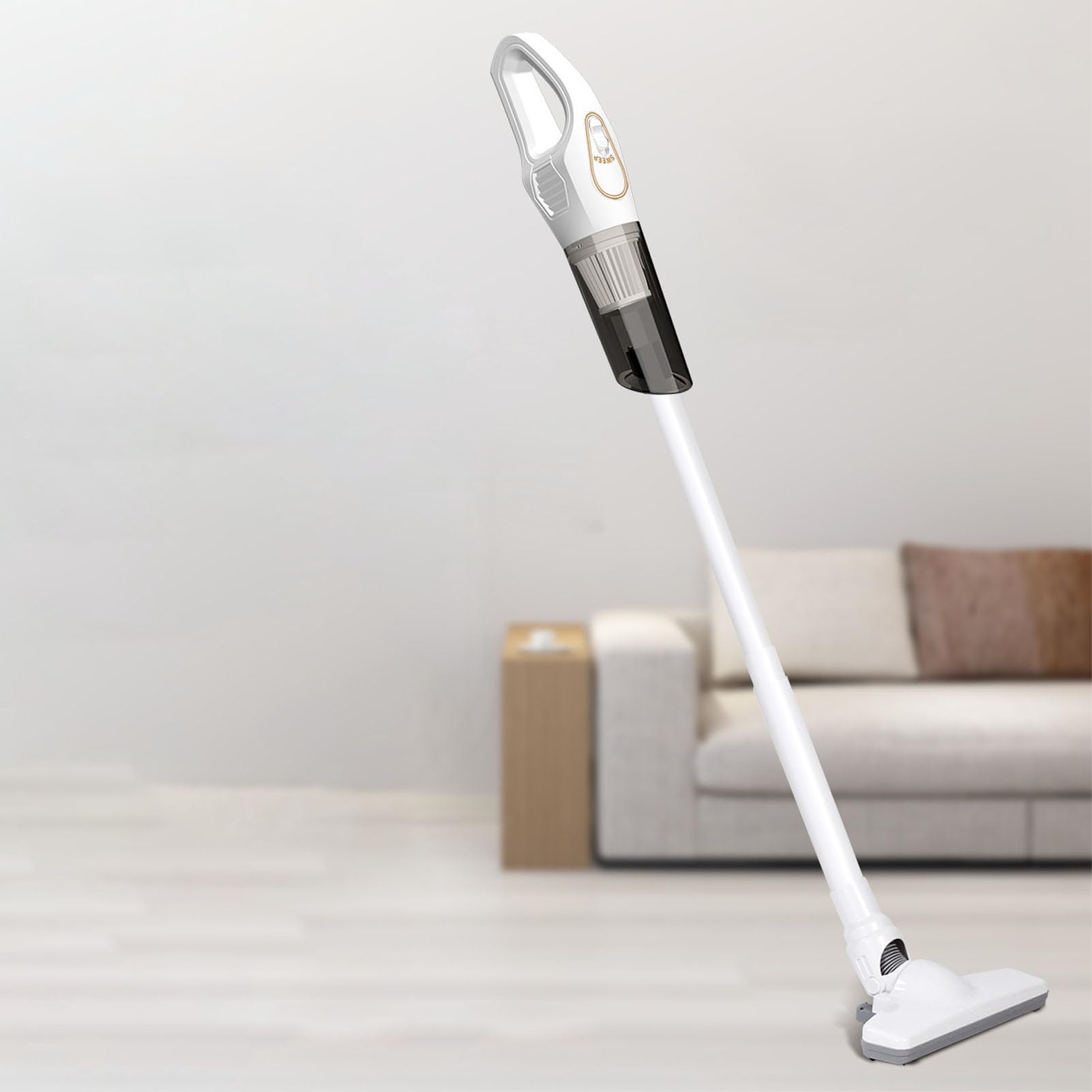 TOPINCN Aspirapolvere Portatile Senza Fili 36Db Pavimento Domestico 10.1 Leggero Potente Legno Duro per Spazzatrice Aspirapolvere Bianca 15Kpa Aspirapolvere Scopa Elettrica