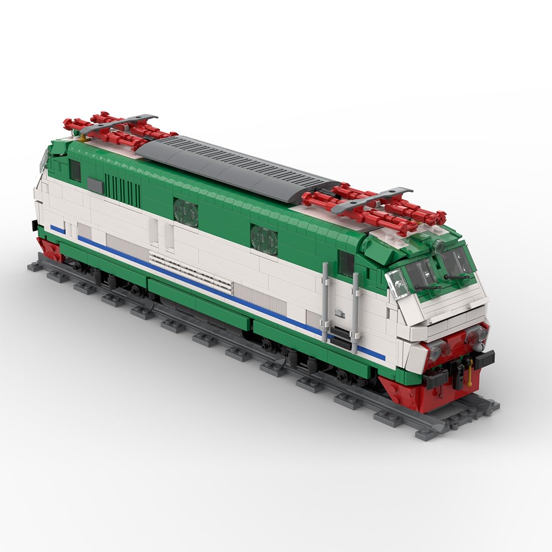 Set di mattoncini da costruzione del treno italiano, 1268+ Set locomotiva XMPR ferrovia, giocattolo da costruzione, modello treno set da costruzione, regali creativi per collezionisti