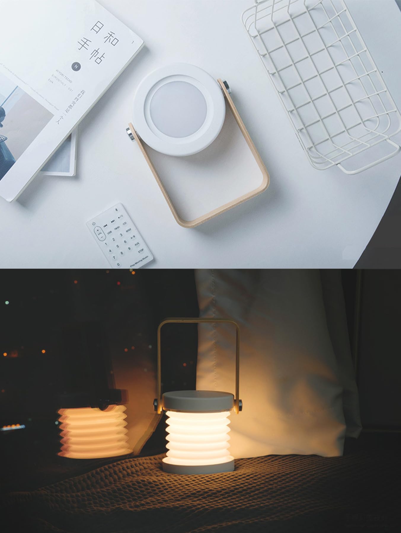Einziehbares Nachtlicht, Augenpflege, Leselampe, Touch-Schreibtischlampe, Handheld-Nachtlicht, 3-Gang-Helligkeit, tragbare Taschenlampe (weiß)