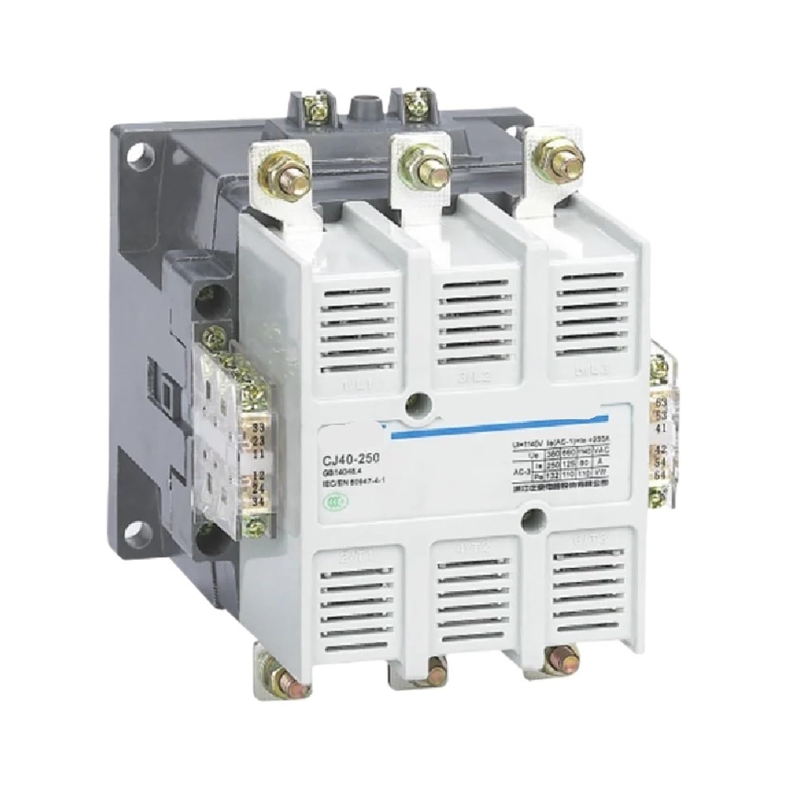 ETNANUPIN 1pcs CJ40 CJ40-100 CJ40-125 CJ40-160 CJ40-200 CJ40-250 CJ40-630 800A 1000A AC 220V 380V Electric Magnetic 3 Phase Contactor(CJ40-1000A,380 V)
