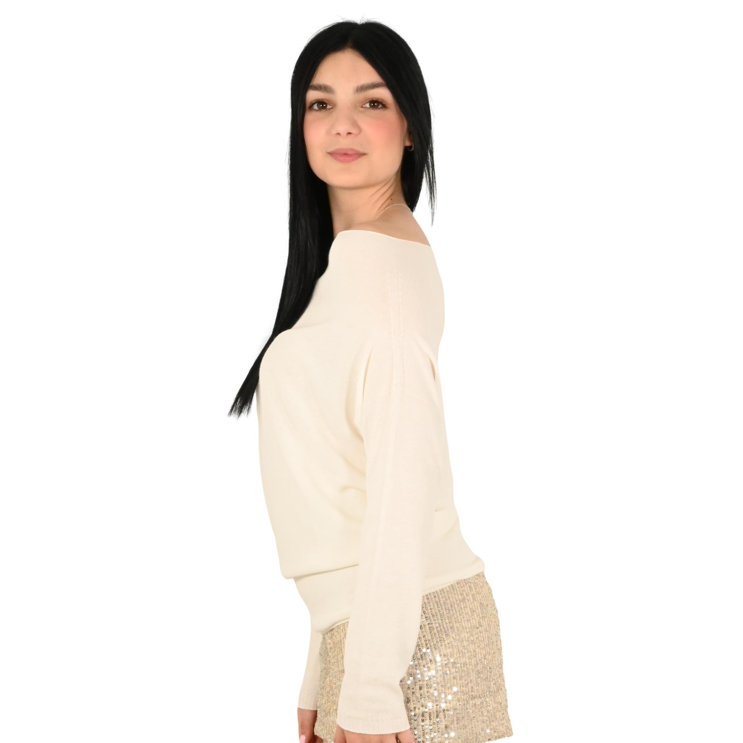 Kontatto maglia donna panna 3M1519C