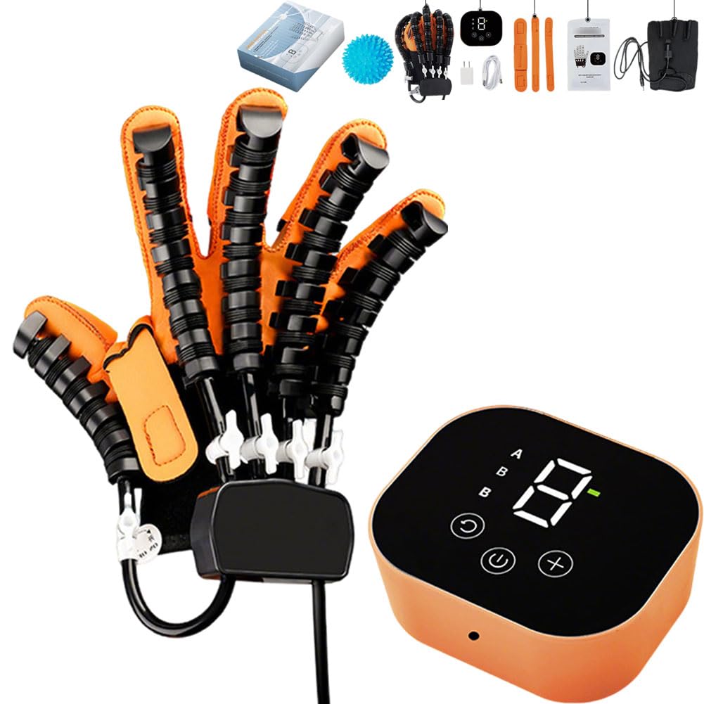 Guanto da Fisioterapia Robotizzato - per Trattamento Ictus e Riabilitazione Dita/Mano,per Il ripristino della funzionalità della Mano(Size:XL,Color:Mano Destra)