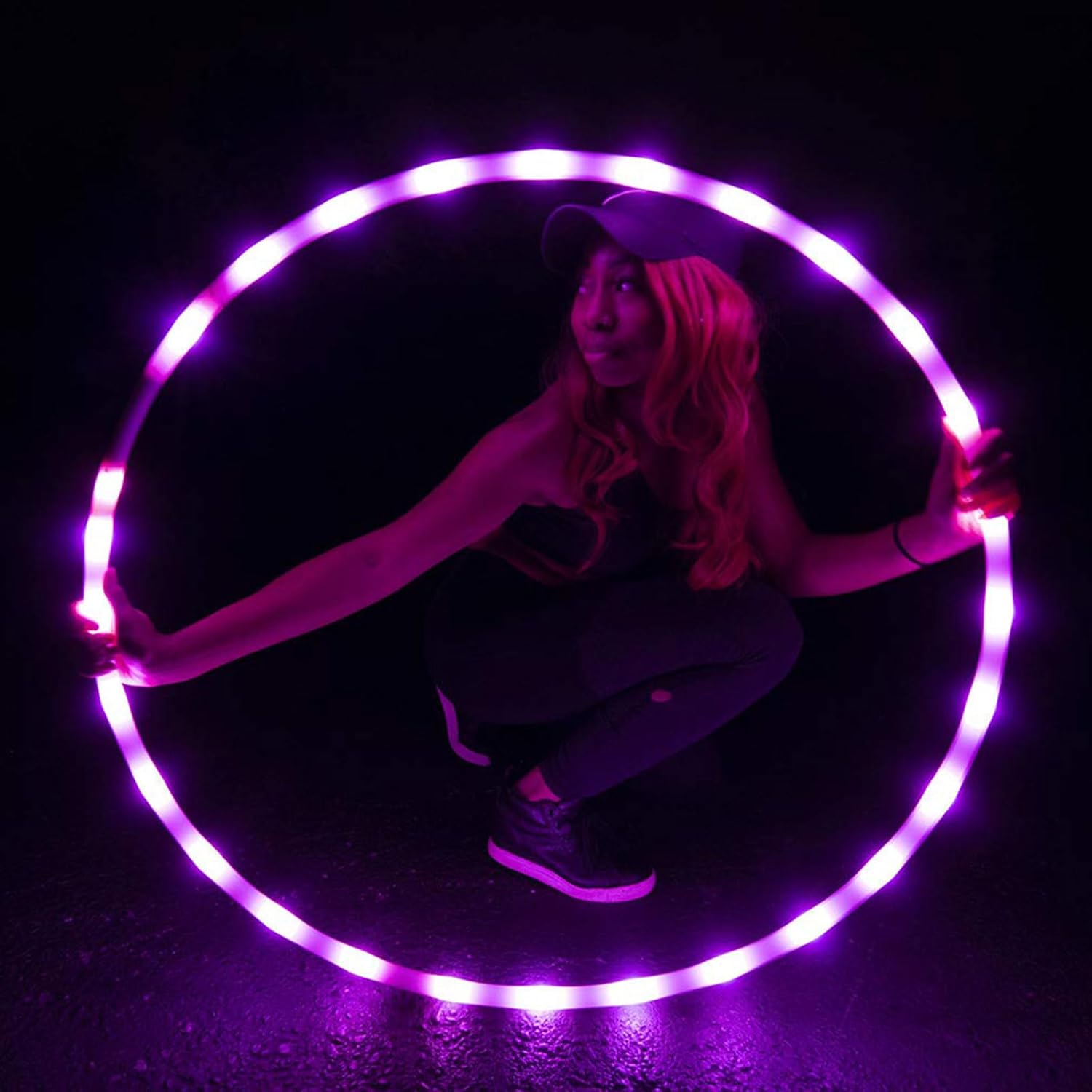 LED Hoops 36" for Kids Adults - Light Up Hoop Sport Rings Dance Toy LED Glow Light Hop for Sports Playing Exercise