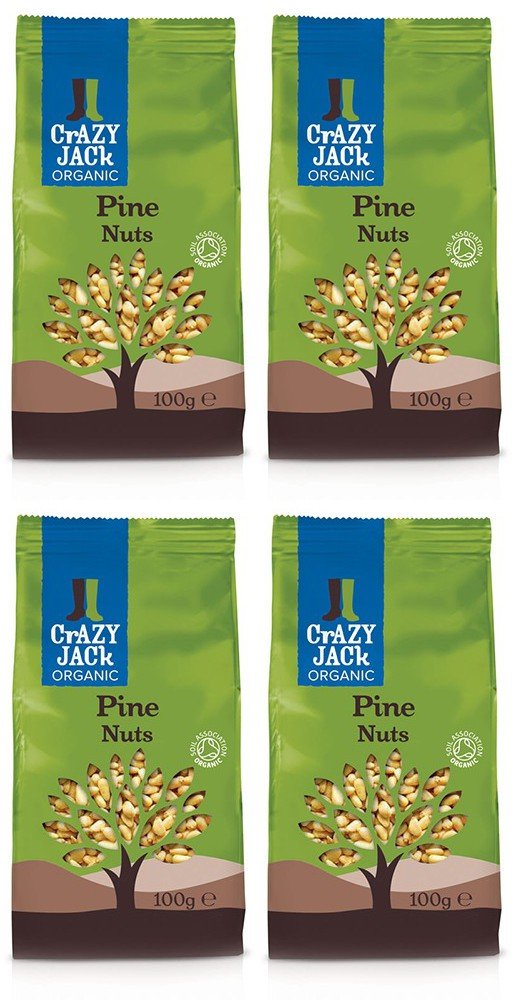 Confezione da 4 pezzi – Crazy Jack – Pinoli biologici | 100 g | Confezione da 4