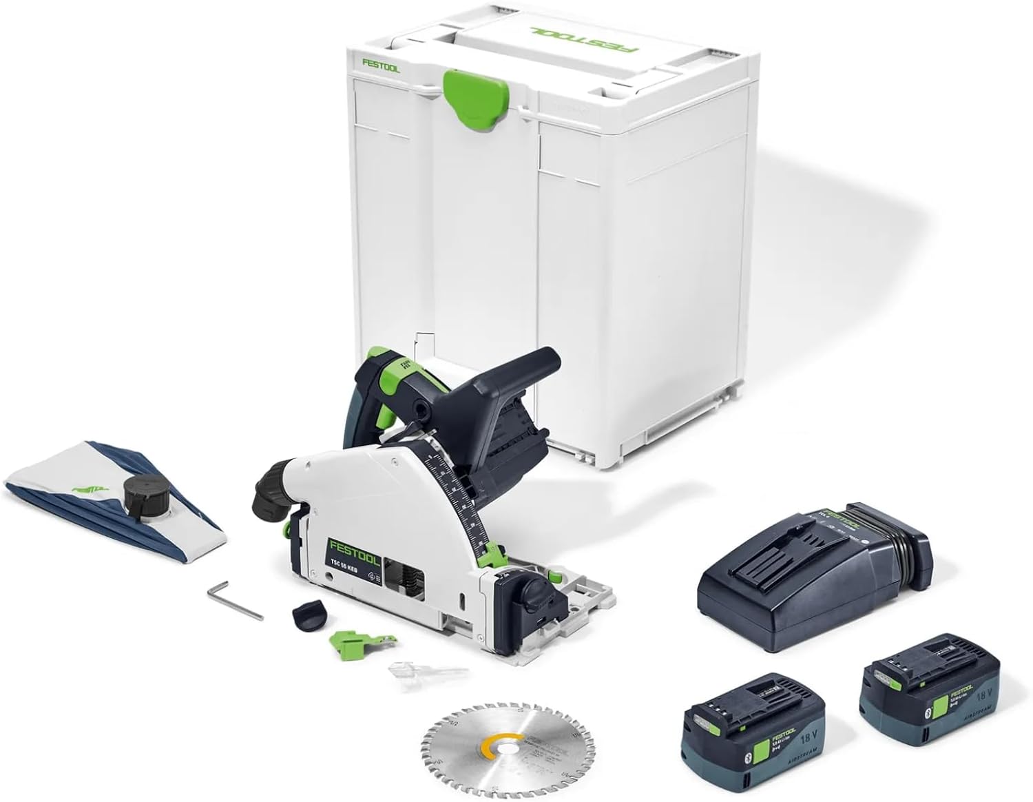 Festool 577677 Cordless Plunge-Cut Track Saw TSC 55 18V 5.0 Ah KEBI-F-Plus