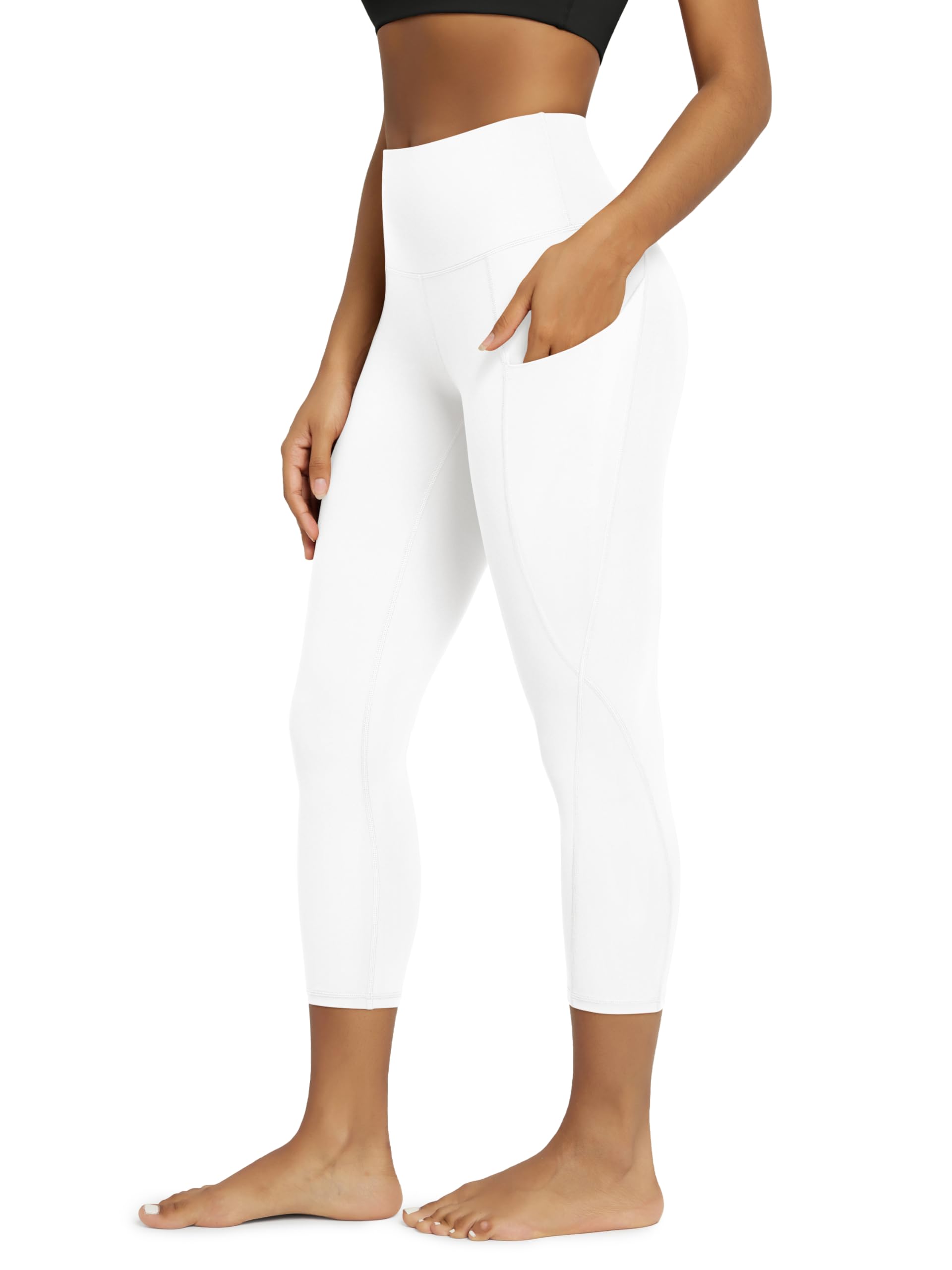 ODODOS Women's High Waisted Yoga Leggings with Pockets, Tummy Control Non See Through Workout Athletic Running Yoga Pants