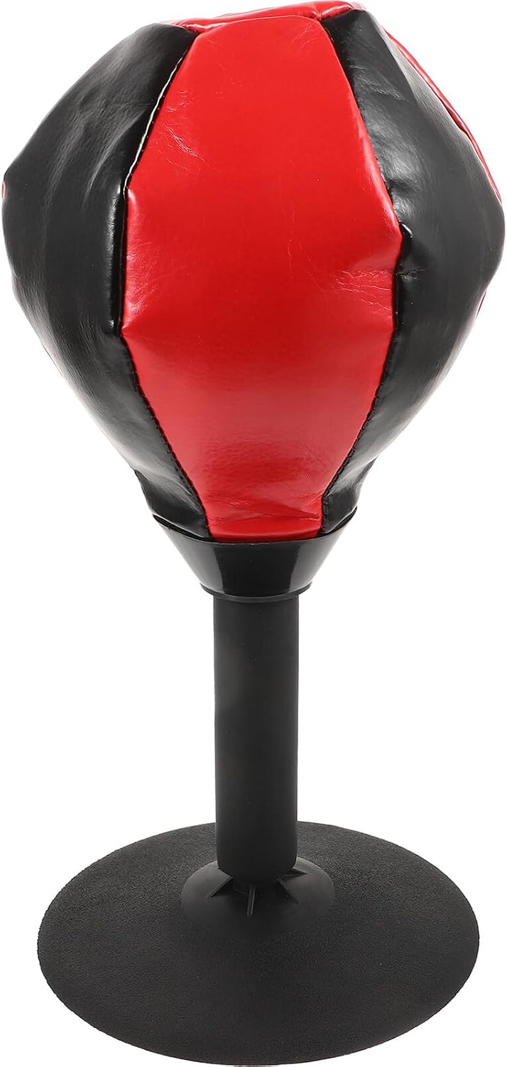Reflex Training Bag, Desktop Speed Bag with Swivel, Red Upgraded Version for Adult and Stress Relief, Home and Office Boxing Exercise Equipment