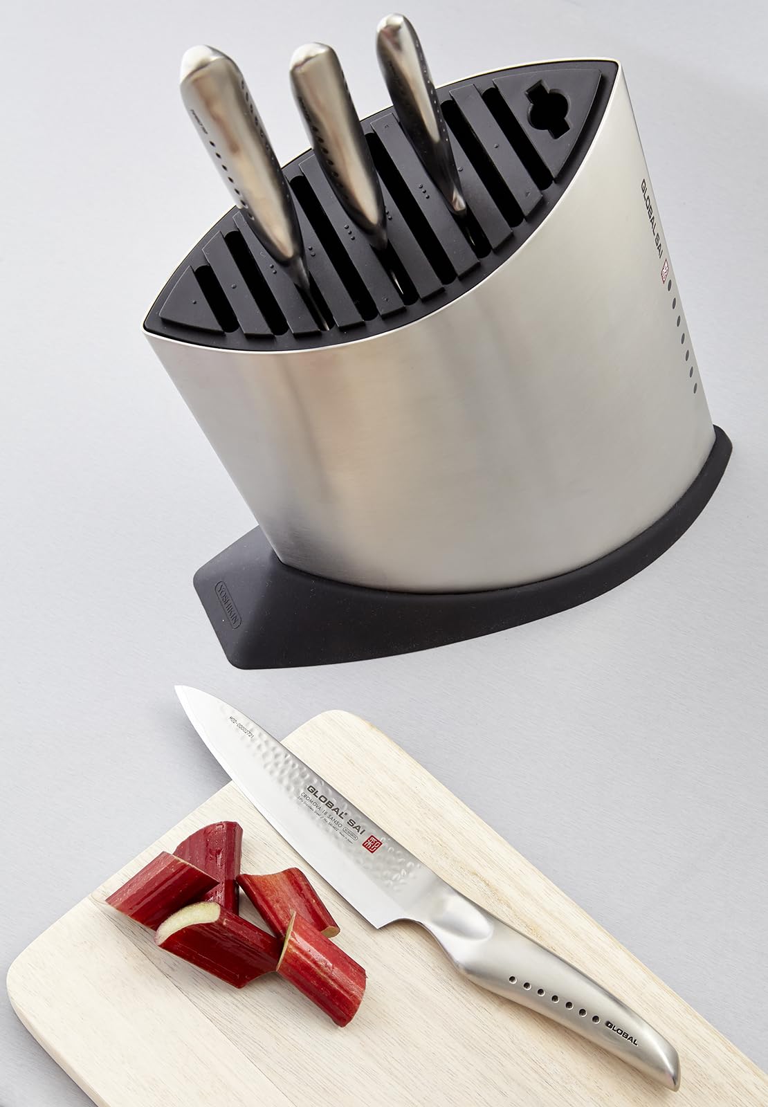 Amazon.com: Global SAI 5 Piece Knife Block Set - Lightweight