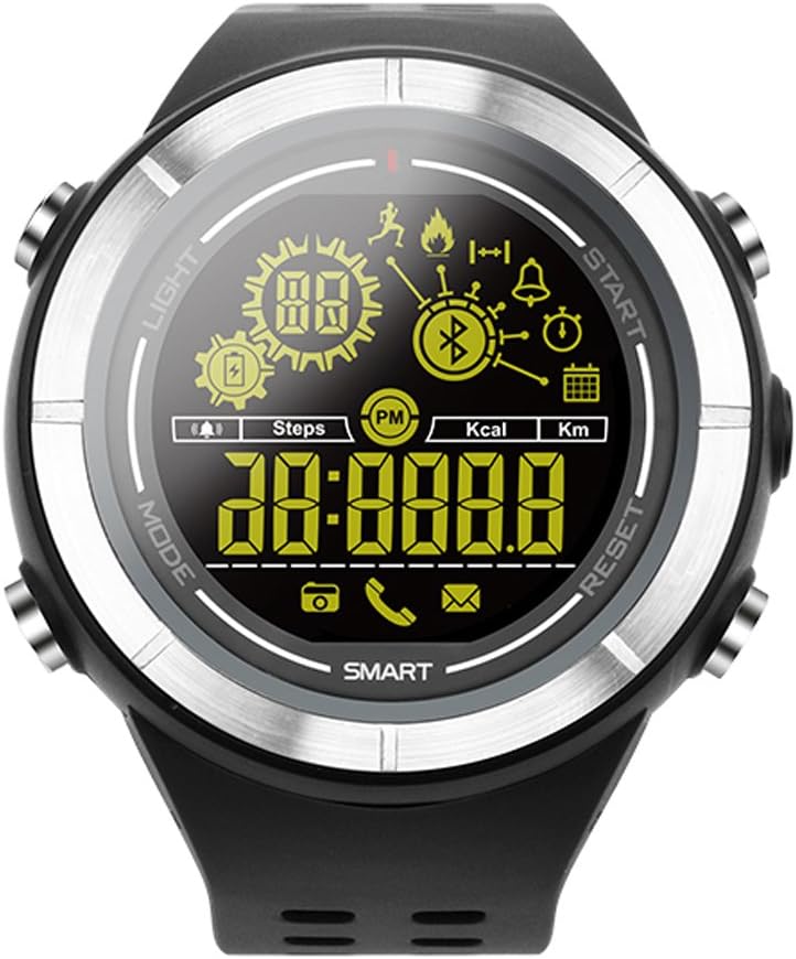 RimeU Digital Watches Stopwatch Wearable Sports Watch Step Counter 5 ATM IP67 Waterproof Wristwatch