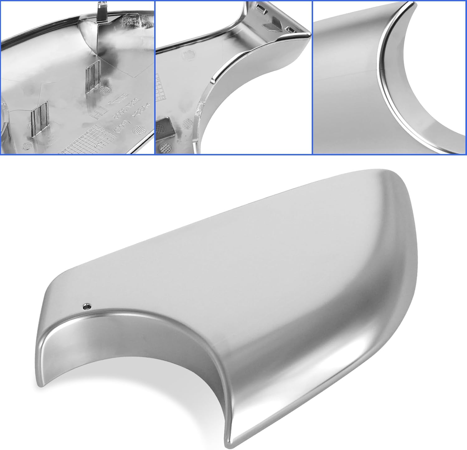 Jaronx Compatible With Tesla Model 3 Mirror Bottom Cover 2017-2025, Chrome Right Passenger Side Door Wing Rearview Mirror Lower Base Cover, For Tesla Model 3 Accessories(Right)