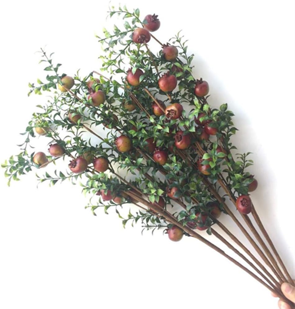 6pcs Artificial Pomegranate Tree Branches Plastic Tree