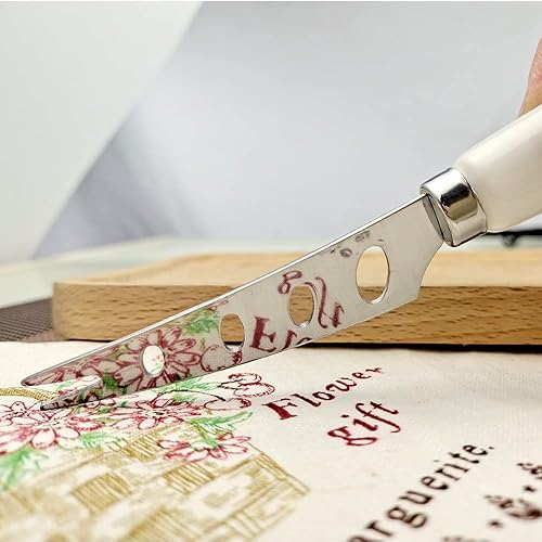 Miniatura 8 de 4 piezas de cuchillo de queso PRONGED 6.5 pulgadas acabado fino liso SUS430 acero inoxidable 6 pulgadas cortador de queso cortador de queso con
