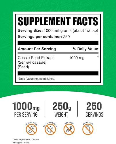 Miniatura 2 de BulkSupplements. com - Extracto de semillas de cassia en polvo (Jue Ming Zi) - Suplementos herbales para apoyo ocular e hígado - Sin soja, sin