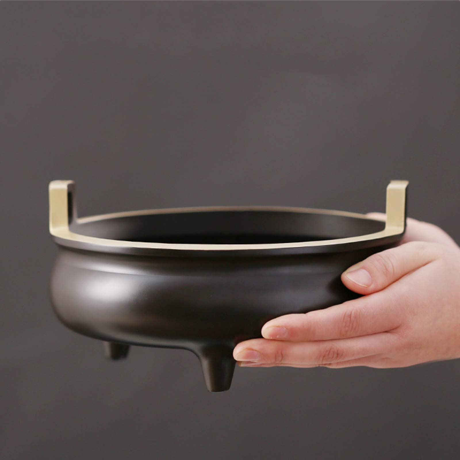 Räuchergefäß Halter Handgemachte Art Weihrauchbrenner, Weihrauchhalter, Zen Dekor, Wohnkultur, Raumdekor, reines Kupfer Räucherstäbchenhalter (Color : B)