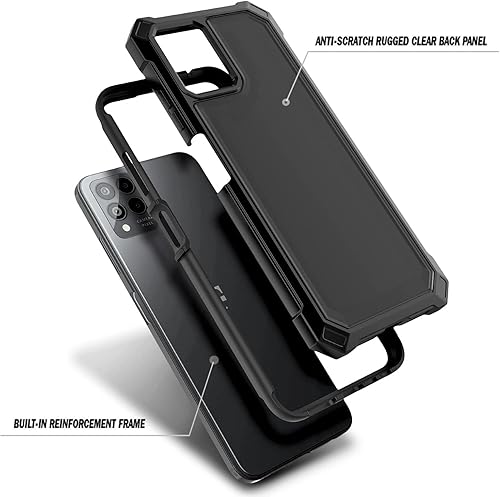 Miniatura 3 de NZND REVVL 6X PRO 5G Funda diseñada para T-Mobile REVVL 6 PRO 5G con protector de pantalla incorporado, funda protectora resistente a prueba de
