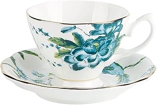 GYZLZZB Tasse à thé et soucoupe Soucoupe Bone Chine Céramique Style européen Cappuccino Tasses Espresso Tasses Exquises Boissons Tasse à café et Soucoupe Sélette Petit Petit Tasse Très approprié Juice