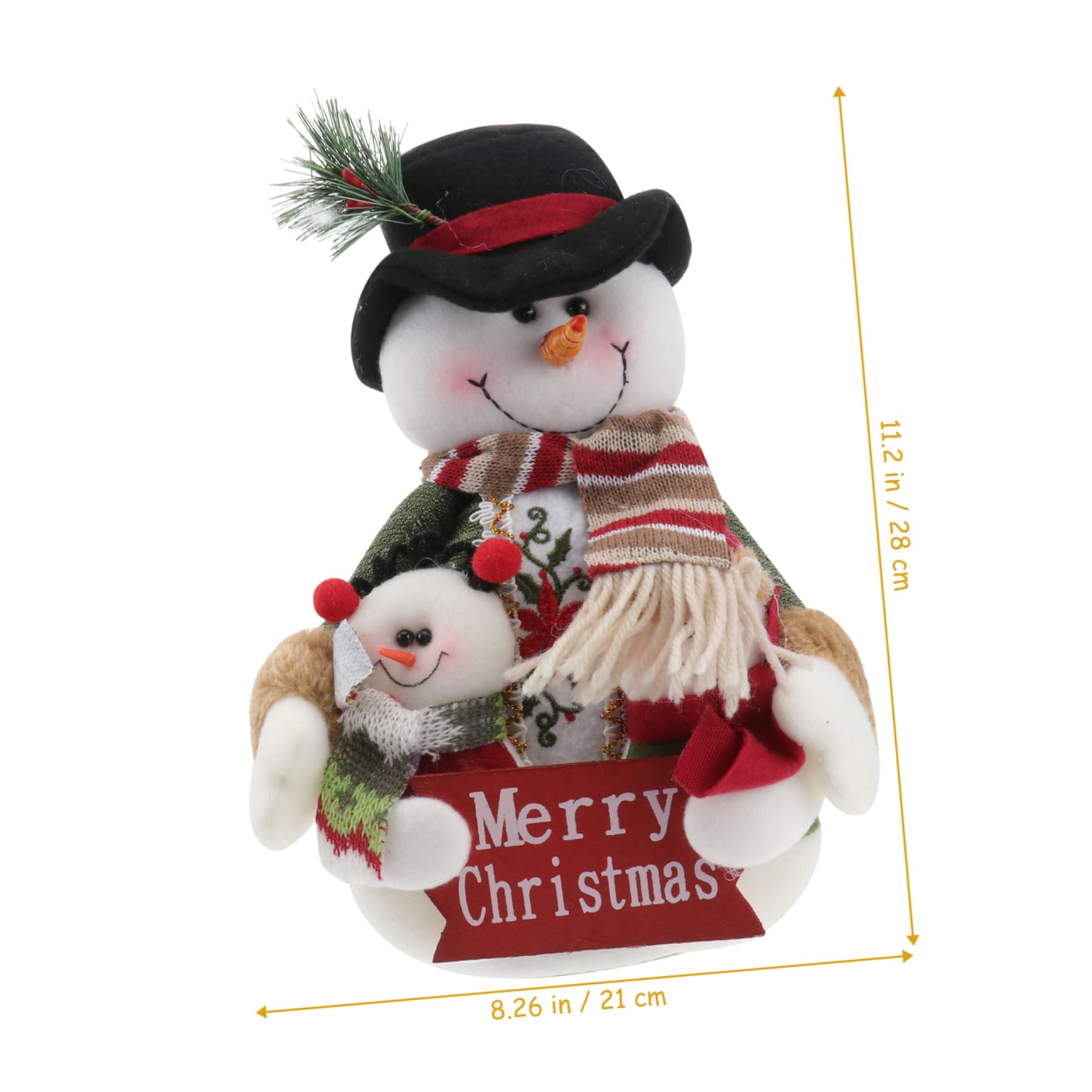 ifundom 2 Piezas Muñecas De Decoración Navideña Estatuilla De Muñeca De Navidad Muñeca De Papá Noel Muñeco De Nieve Adorno De Muñeca De Navidad Bonecas Escritorio Regalo Mayor